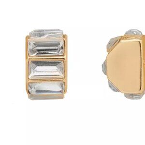 LC Lauren Conrad Gold Tone Pave Stone Mini Earrings